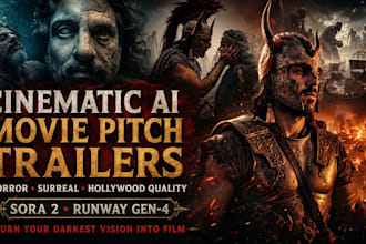 create a cinematic ai movie trailer surreal horror ai movie ai pitch trailer