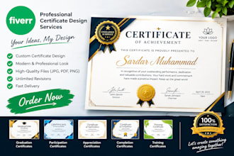 create a professional certificate design