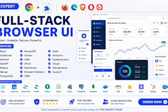 develop browser extension dashboard uiux saas integration chrome firefox edge