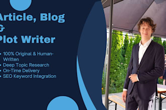 write a textes, an article and a plot