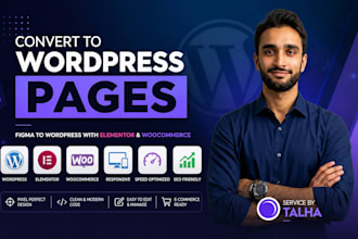 convert figma to wordpress, ai to wordpress figma to elementor woocommerce