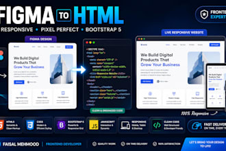 convert figma to responsive HTML website