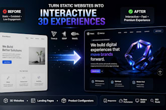 create interactive 3d website threejs webgl gsap product configurator expert
