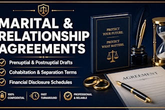 draft prenuptial, postnuptial, cohabitation, and separation agreements