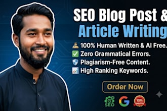 write human written SEO optimized blog post and article