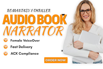 be your energetic young aduit female audiobook narrator for ya novels