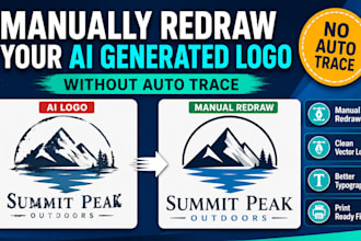 manually redraw your ai generated logo without auto trace