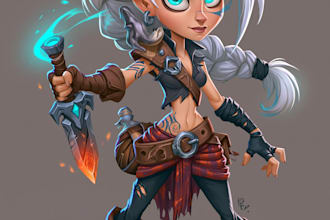 draw 2d game characters, sprites, and concept art
