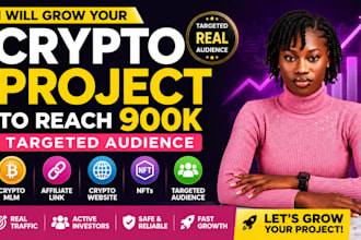 grow crypto mlm, affiliate link, crypto website, nfts, to 900k targeted audience