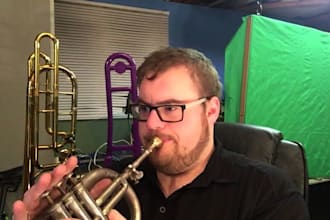 record trumpet, french horn, flugelhorn, trombone,cornet, and didgeridoo