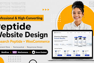 build peptide website research peptide store and woocommerce website