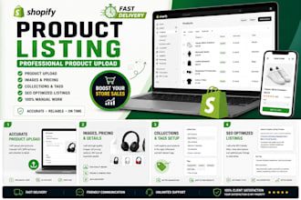 do shopify product listing and add product with variants