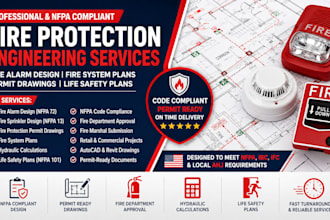 design fire alarm fire protection permit drawing nfpa compliant fire safety plan