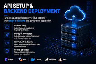 develop and deploy a custom rest API backend