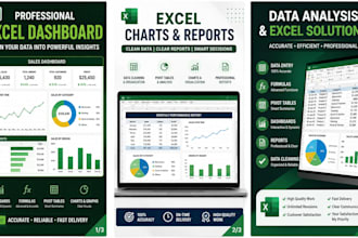 create excel dashboards, charts and reports