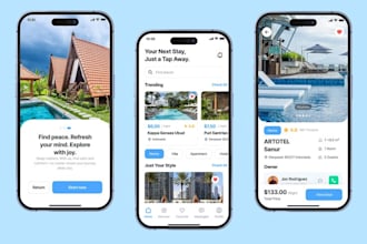 develop hotel booking app, event booking app flight booking app  travel app