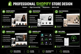 design a professional shopify store that converts