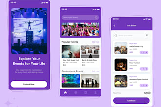 develop event booking app, ticket booking app with ai integration map navigation