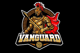 design vanguard spartan volleyball team uniform logo