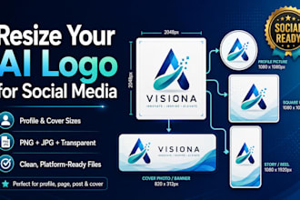 resize your ai generated logo for social media