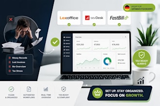 set up bookkeeping vat in lexoffice, sevdesk and fastbill for german founders