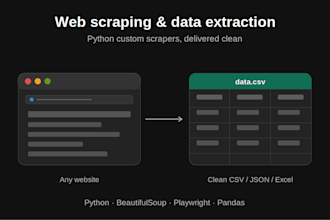 build a custom python web scraper for data extraction