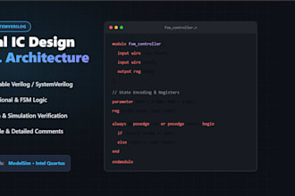 design custom digital ic and rtl logic in verilog