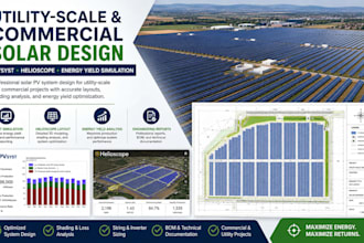 design utility scale and commercial solar layouts with pvsyst and helioscope