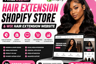 hair extension website hair extension shopify store wix hair extension website