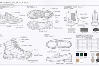 design shoe tech pack, sneaker design, heel, custom shoe design