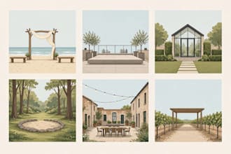 draw minimal wedding venues
