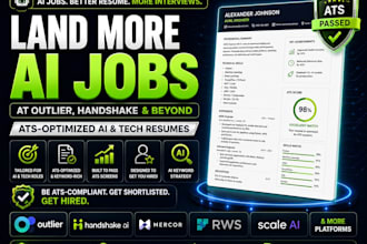 create an ats resume for handshake ai, outlier ai and mercor jobs