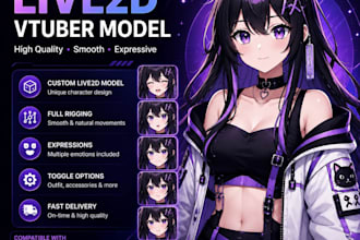 create and rig a live 2d vtuber model