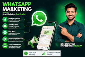 whatsapp marketing, bulk messages, automation, chatbot, business promotion