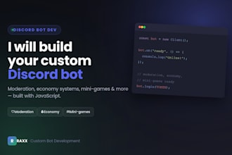 create a custom discord bot with moderation and economy features