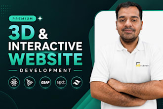 build modern 3d website with three js , gsap , and react
