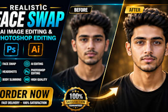 fix ai image editing, face swap, headshots, body slimming and photoshop editing