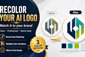 recolor your ai generated logo to match your brand