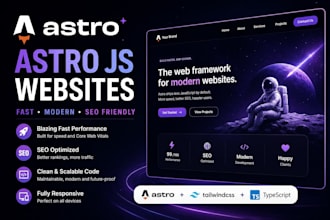 develop a high performance website in astrojs