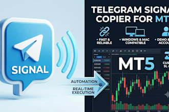 build an automated trading bot to copy telegram signals on mt5