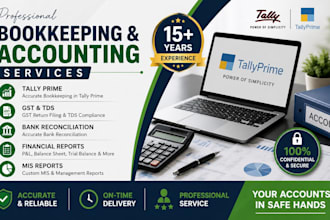 do bookkeeping, accounting, gst, tds and tally prime work