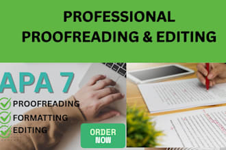 proofread, edit and format in apa 7 style perfectly