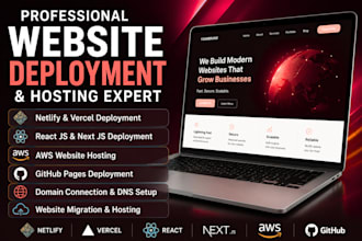 netlify vercel deployment, react next js website hosting github AWS domain