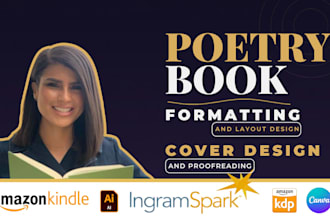 do poetry book formatting, ebook and self help book for kdp publishing