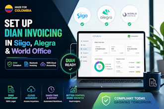 set up colombia factura electro dian invoicing in siigo, alegra and world office