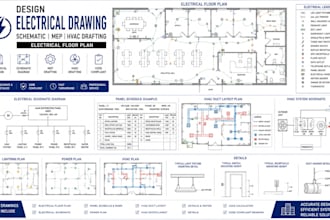 design electrical drawing schematic mep hvac drafting electrical floor plan