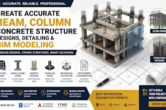 create accurate beam column concrete structure designs detailing bim modeling