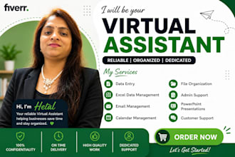 be your reliable virtual assistant for admin and data entry work