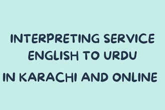 be your interpreter in karachi
