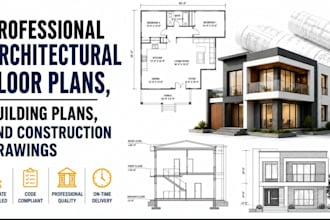 create architectural floor plans, building plans, and construction drawings